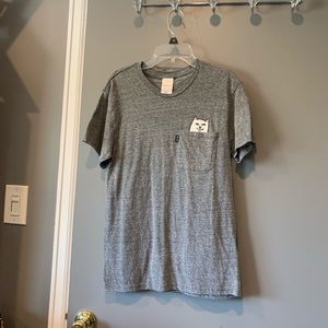 Gray rip n dip cat tee